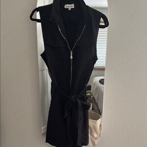 Bella Dahl Black Zip-Front Jumpsuit